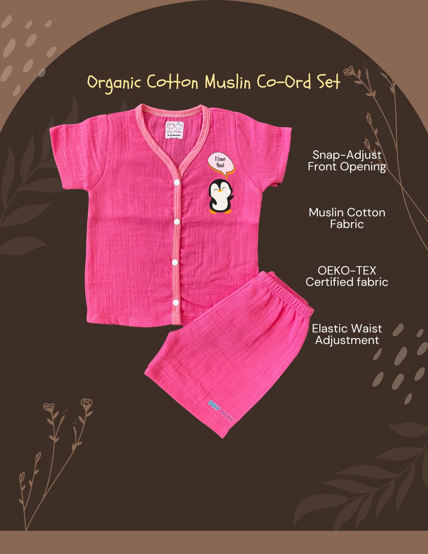 Organic Cotton Unisex Muslin Co-Ord Premium Cotton