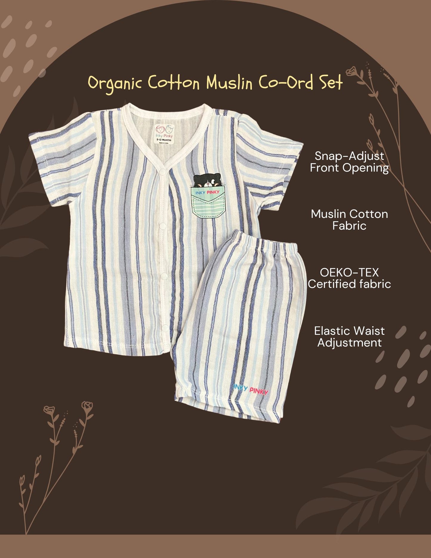 Organic Cotton Unisex Muslin Co-Ord Premium Cotton