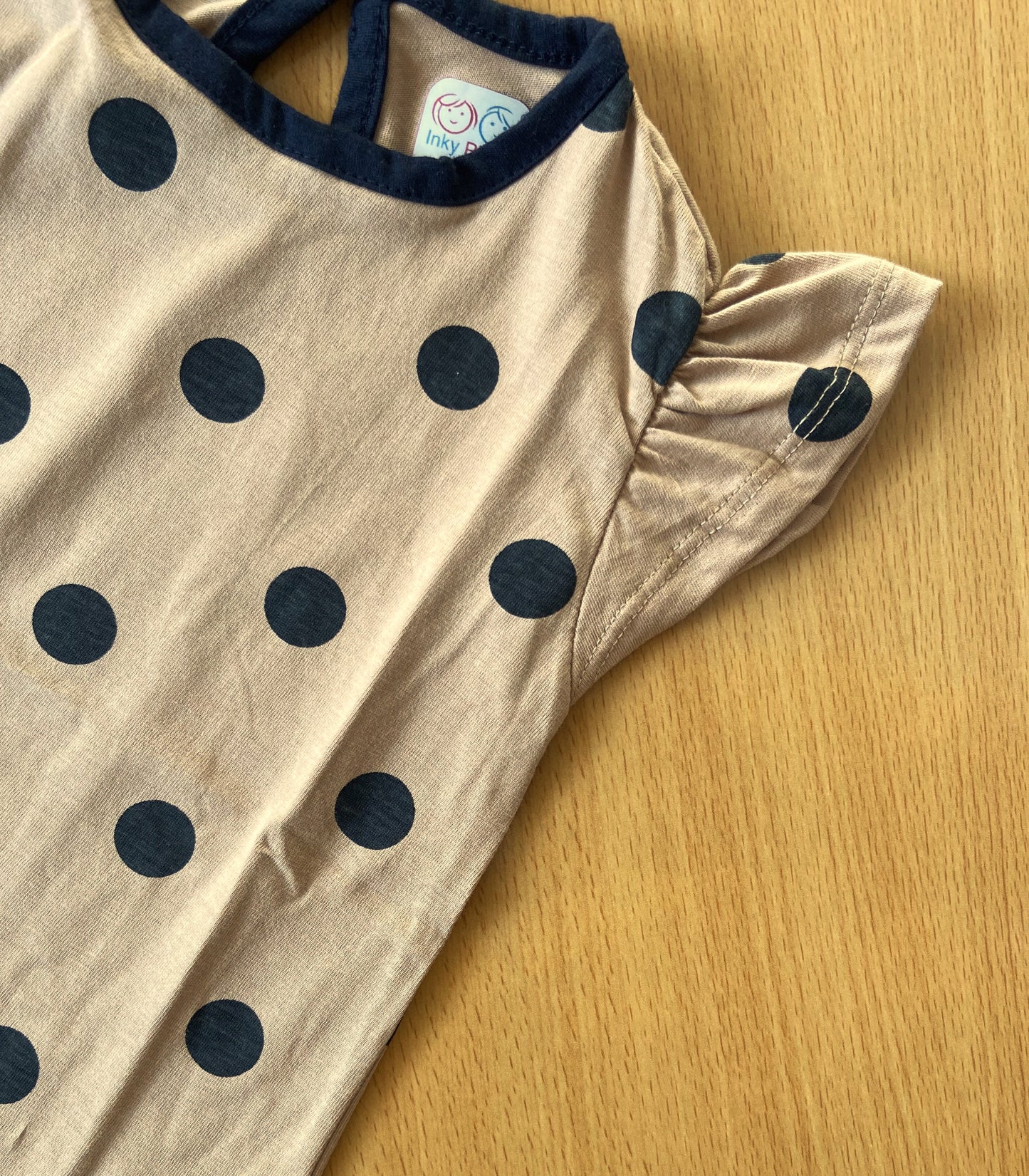 Girls Cotton Printed Frill Sleeve Top
