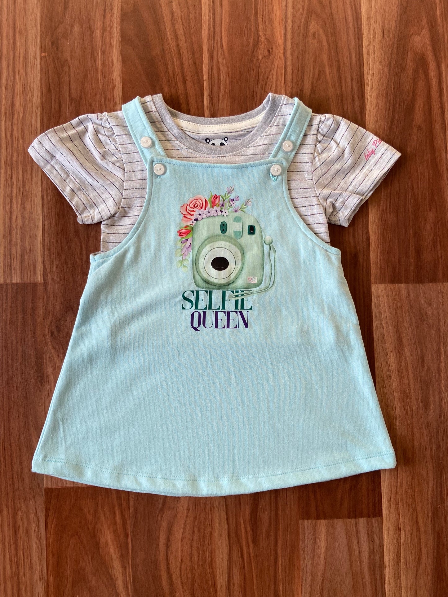 Girl Dress with T-Shirt Set