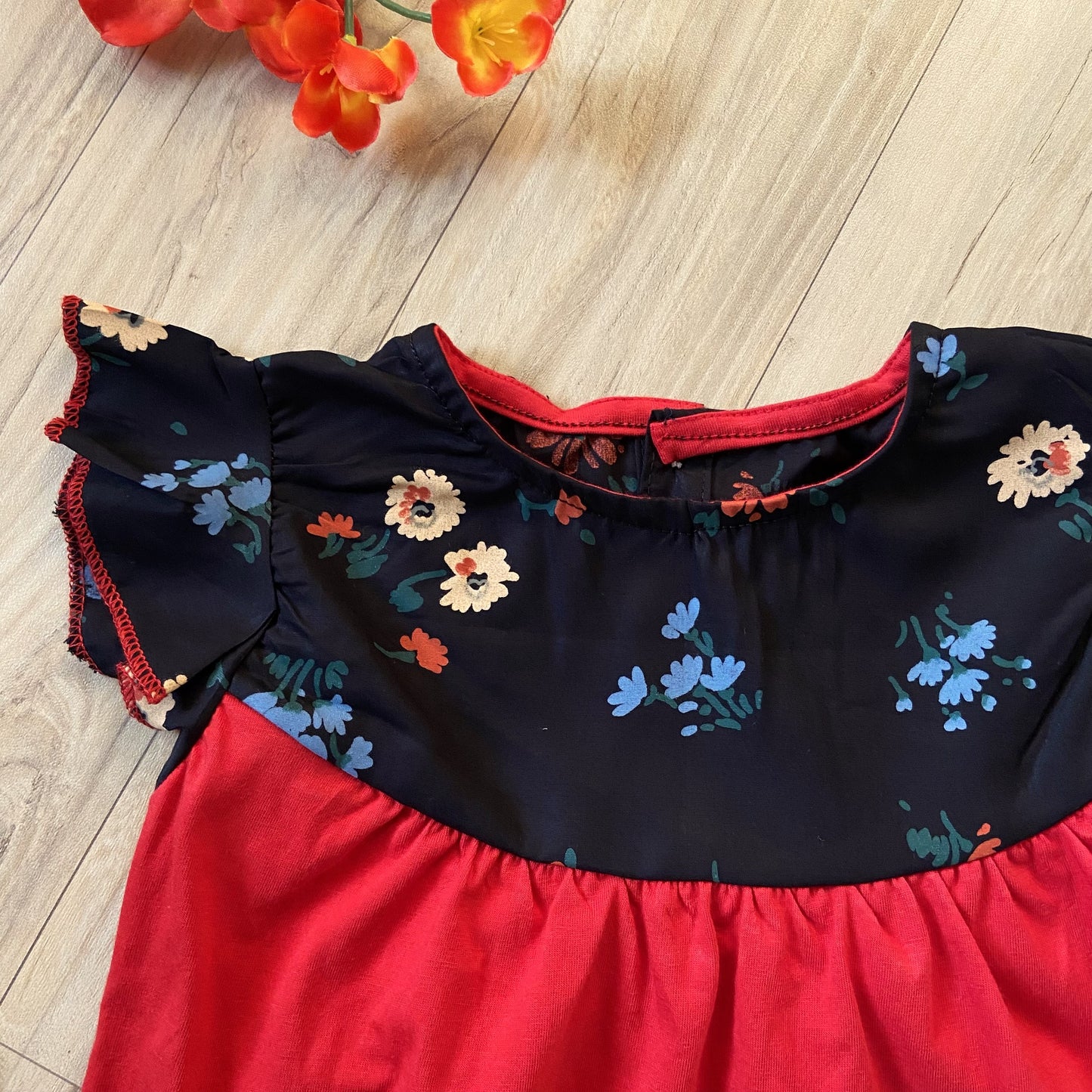 Girls Cotton Trendy Frill Sleeve Frock