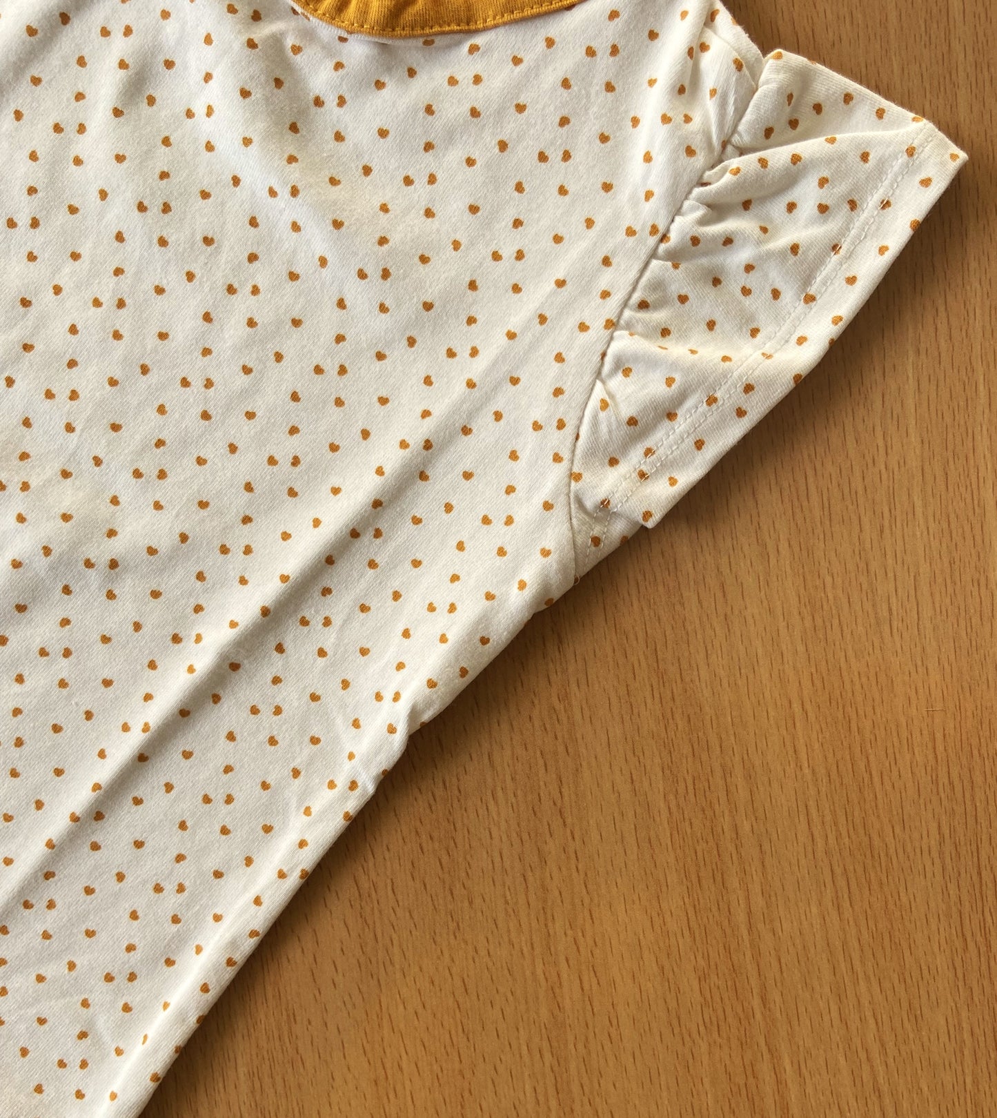 Girls Cotton Printed Frill Sleeve Top