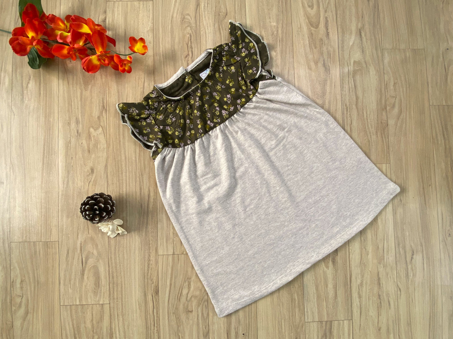 Girls Cotton Trendy Frill Sleeve Frock