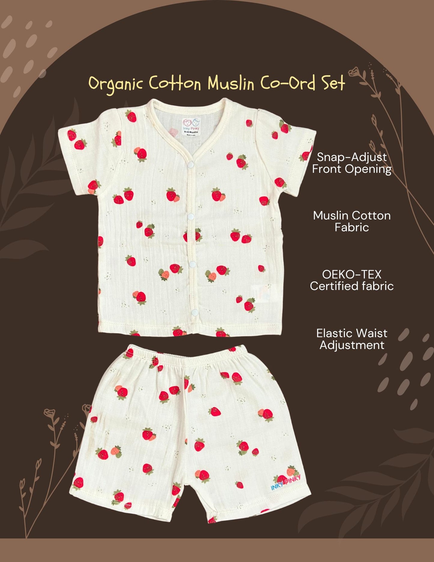 Organic Cotton Unisex Muslin Co-Ord Premium Cotton