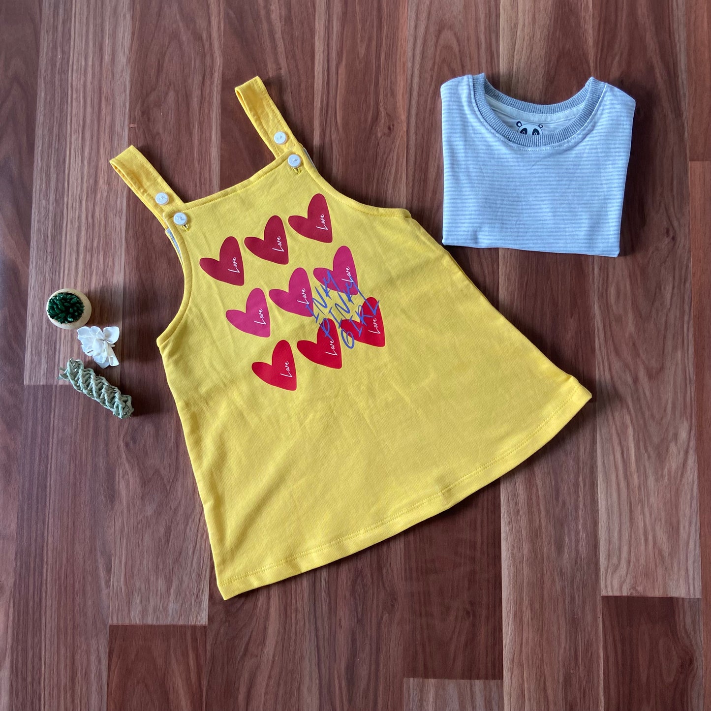 Girl Dress with T-Shirt Set