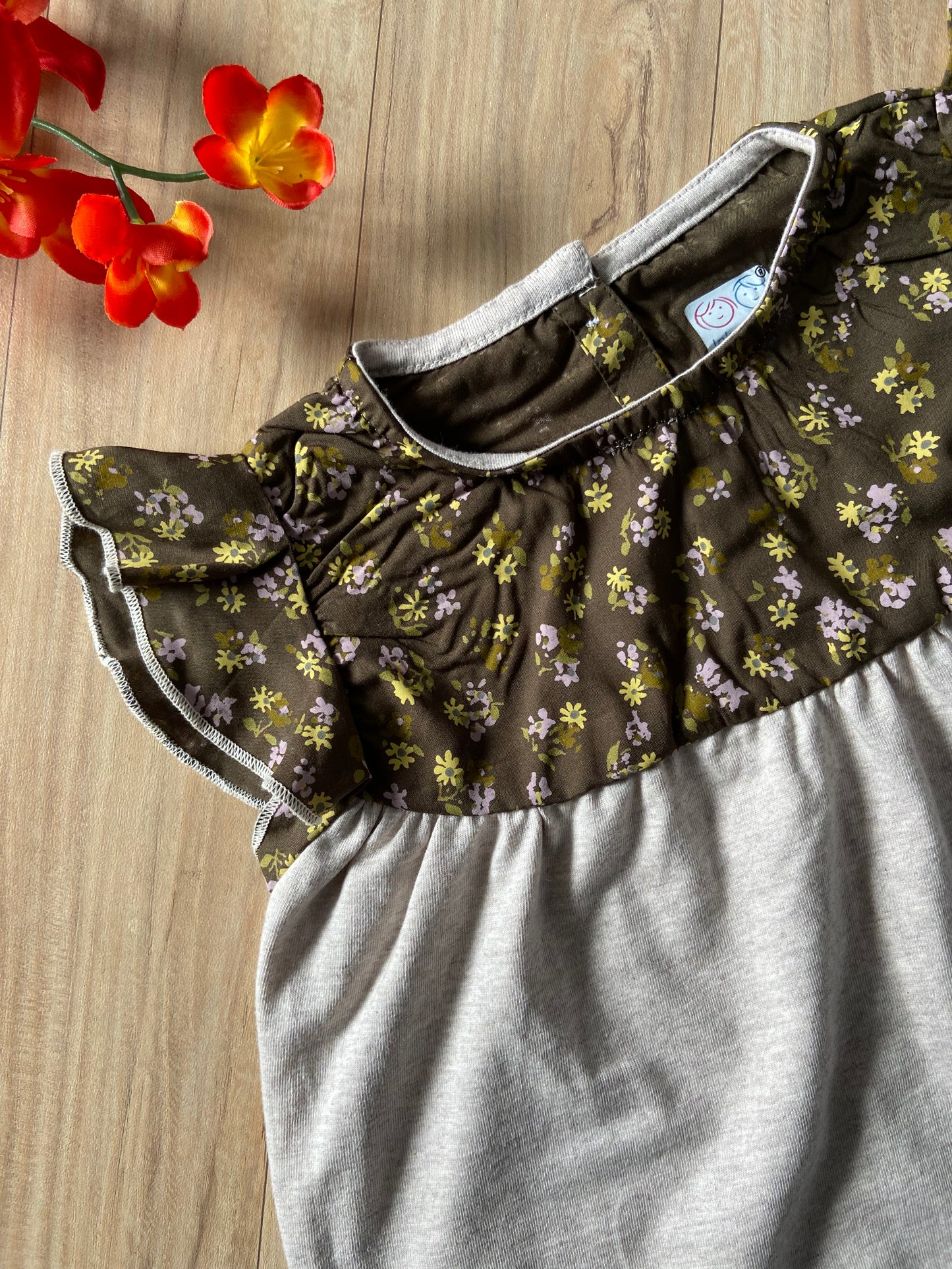 Girls Cotton Trendy Frill Sleeve Frock