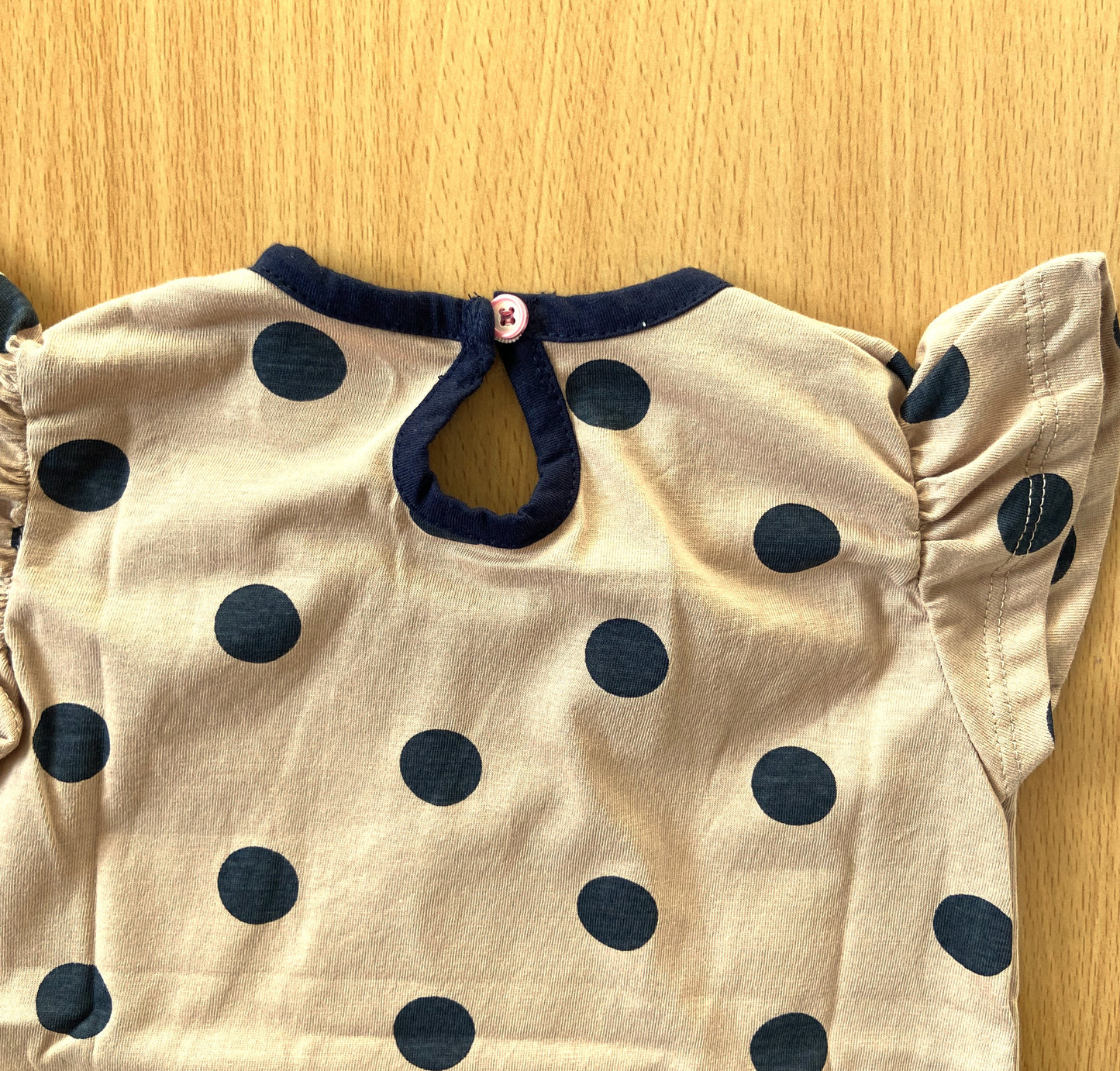 Girls Cotton Printed Frill Sleeve Top
