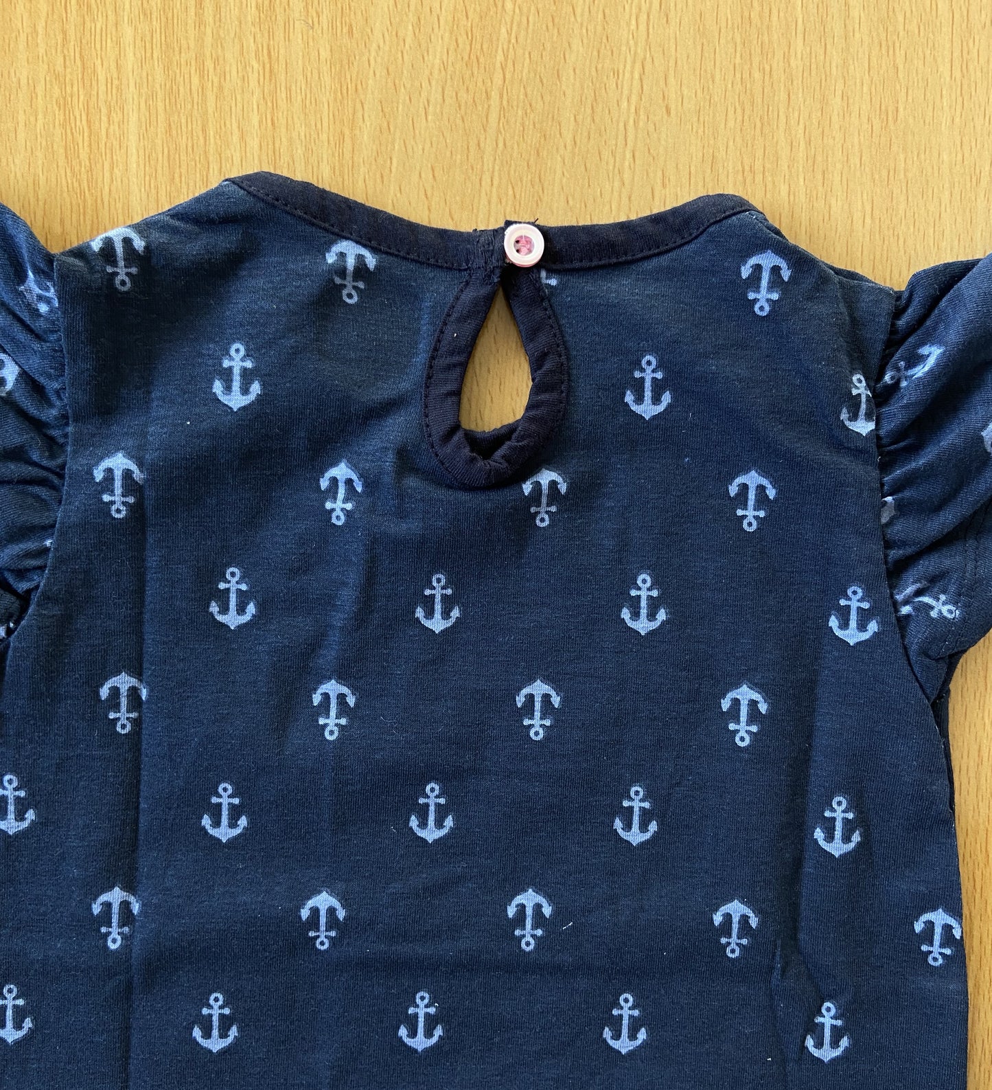 Girls Cotton Printed Frill Sleeve Top