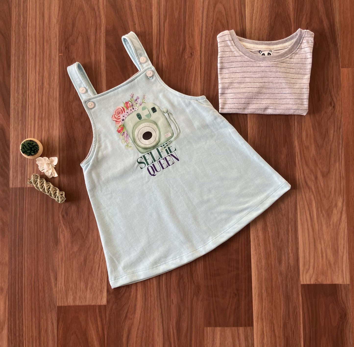 Girl Dress with T-Shirt Set