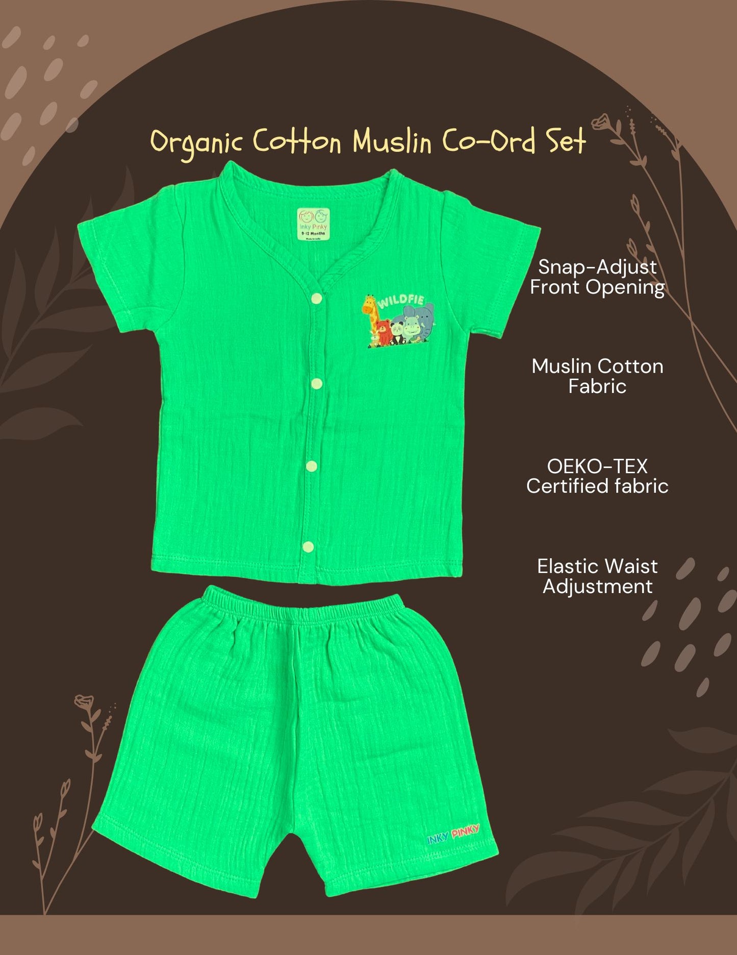 Organic Cotton Unisex Muslin Co-Ord Premium Cotton