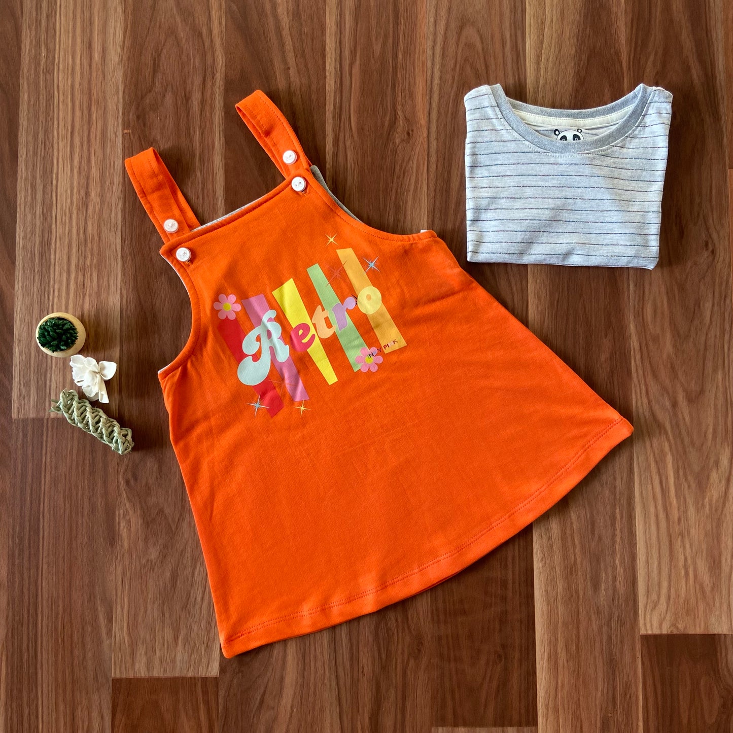 Girl Dress with T-Shirt Set