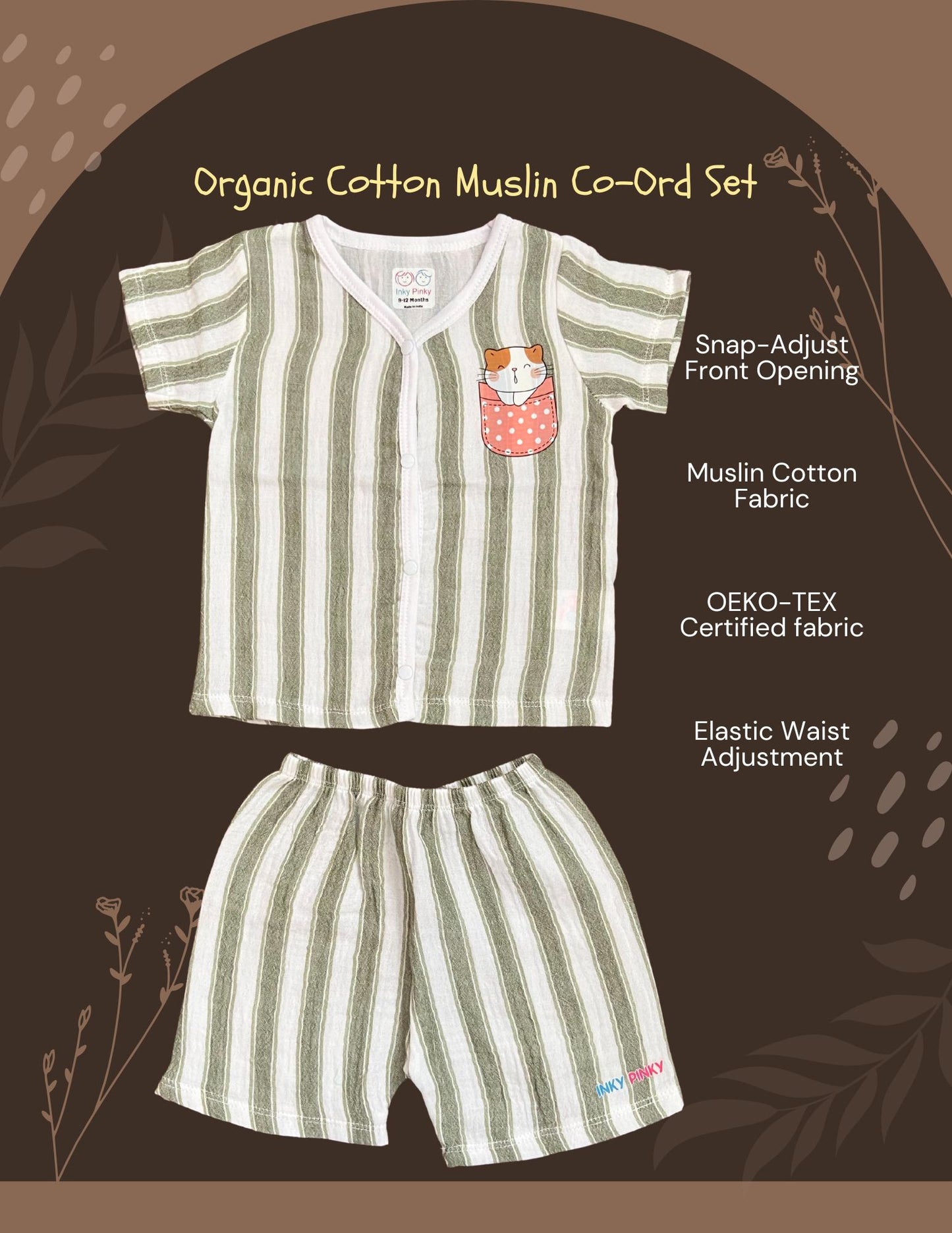 Organic Cotton Unisex Muslin Co-Ord Premium Cotton