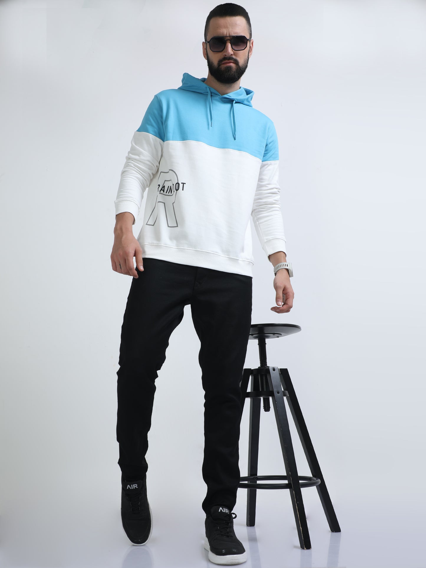 HOODED PULL OVER SWEATSHIRT