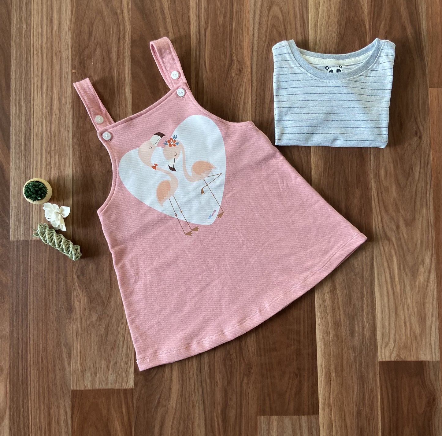 Girl Dress with T-Shirt Set