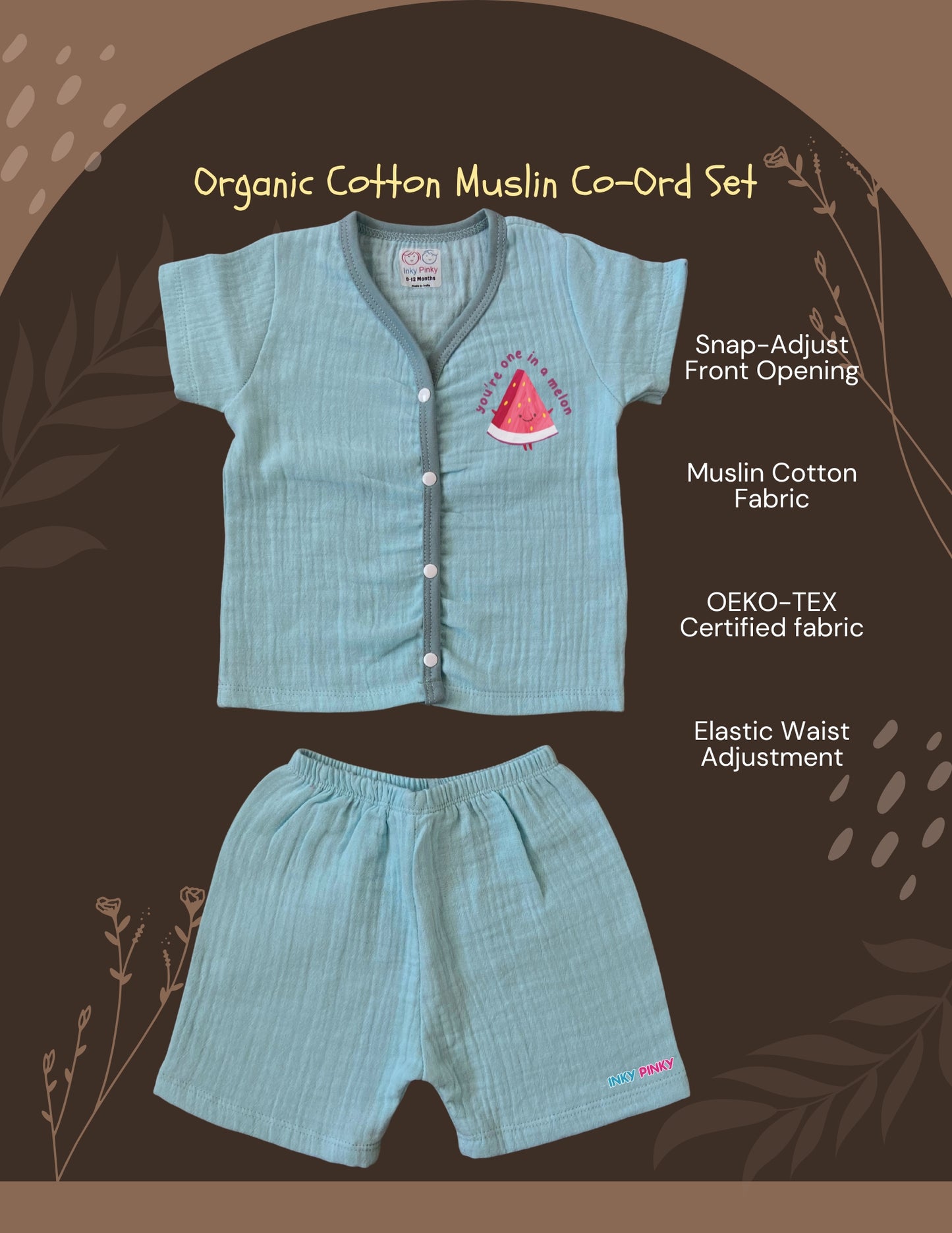 Organic Cotton Unisex Muslin Co-Ord Premium Cotton