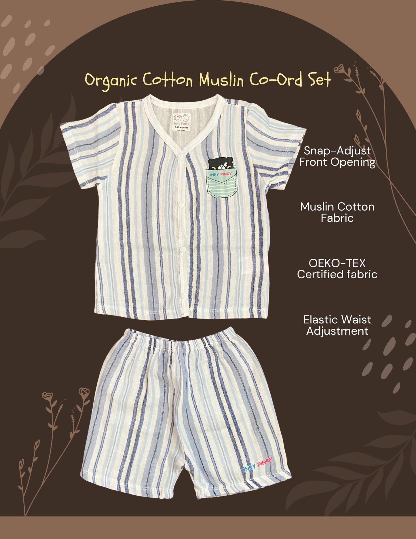 Organic Cotton Unisex Muslin Co-Ord Premium Cotton
