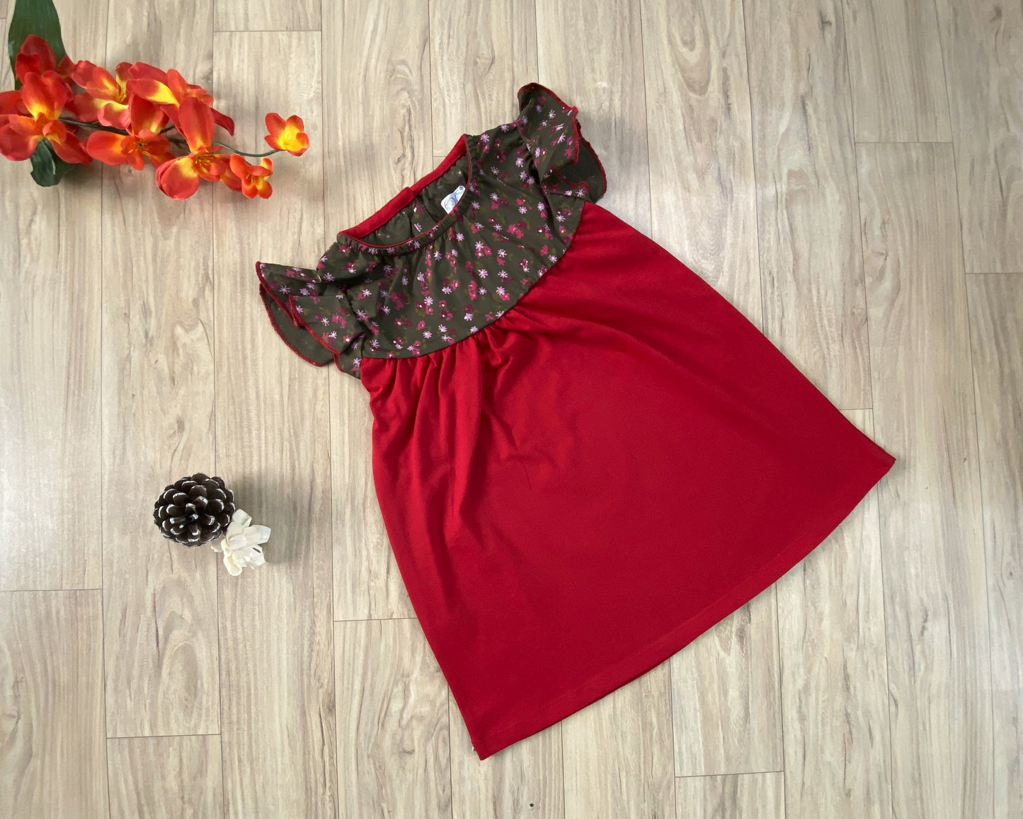 Girls Cotton Trendy Frill Sleeve Frock