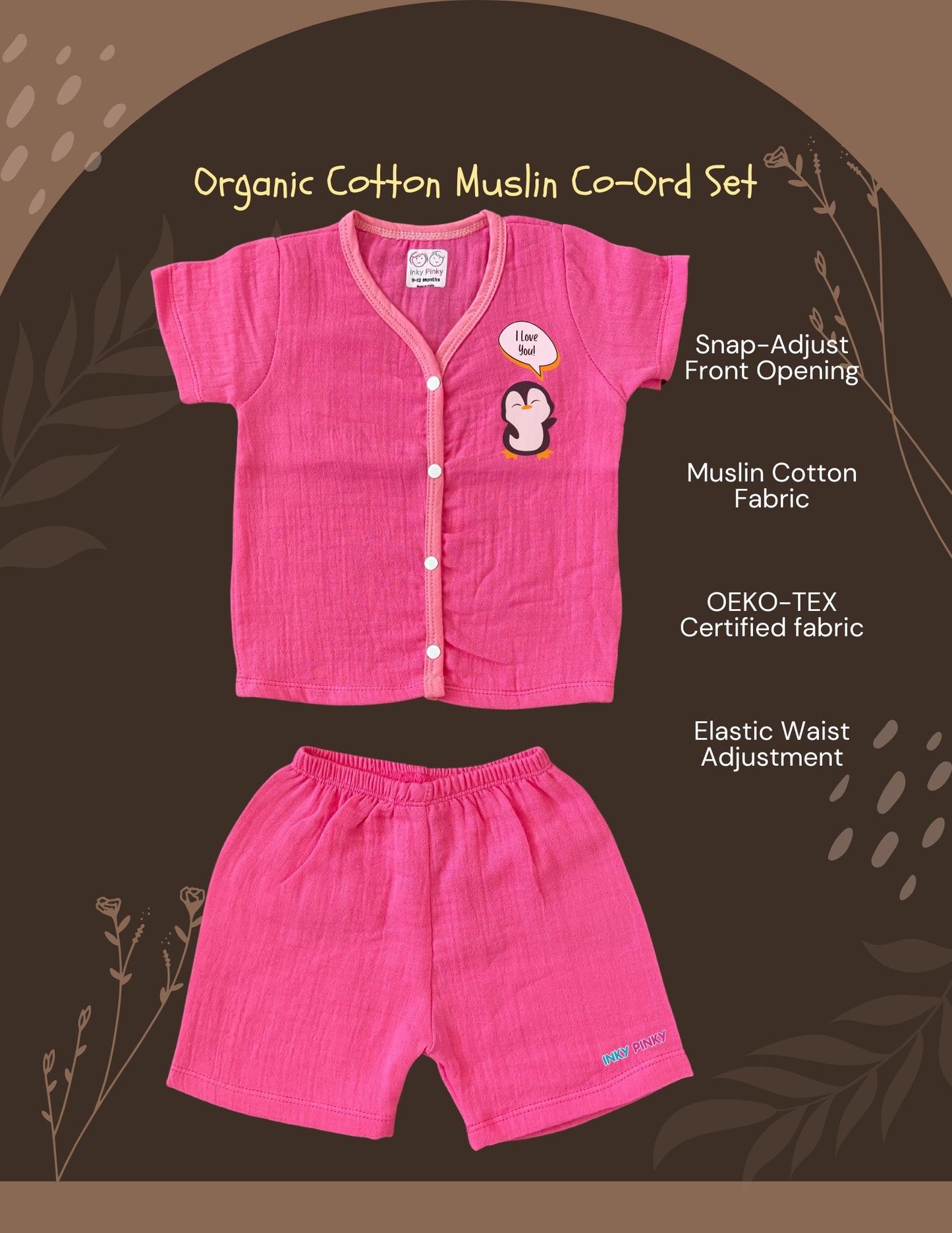 Organic Cotton Unisex Muslin Co-Ord Premium Cotton