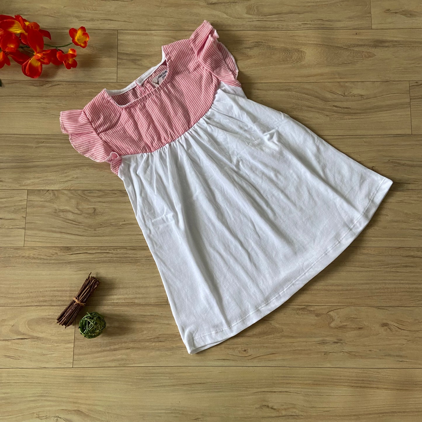 Girls Cotton Trendy Frill Sleeve Frock