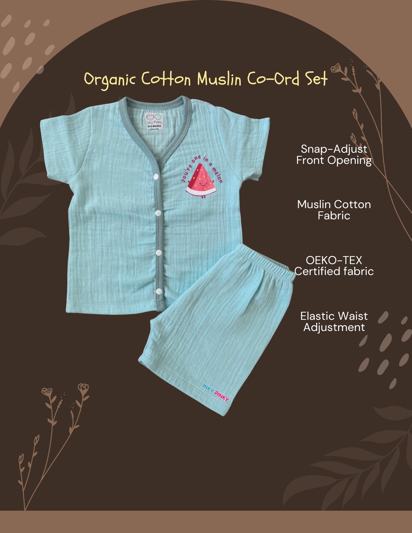 Organic Cotton Unisex Muslin Co-Ord Premium Cotton