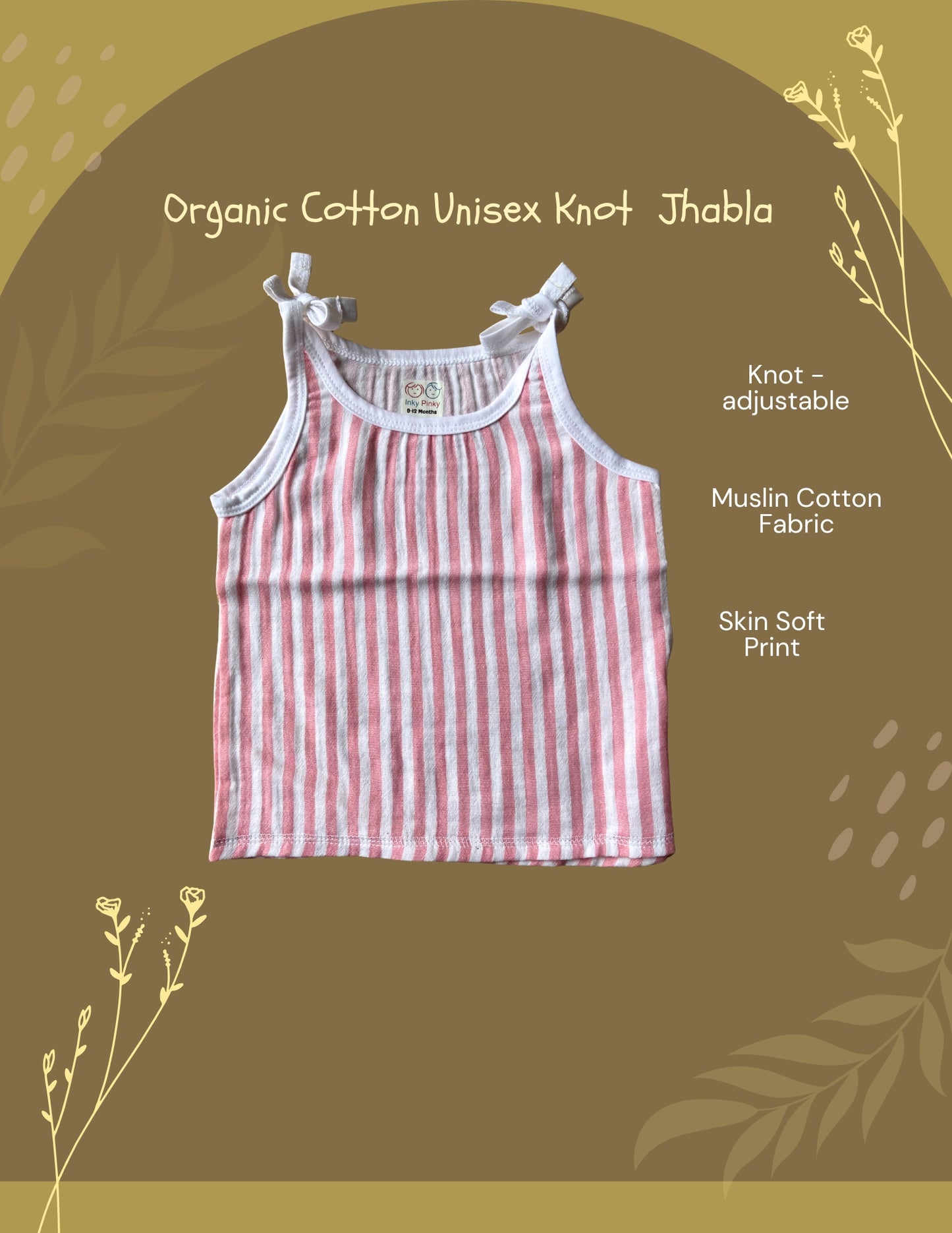 Organic Cotton Muslin Unisex Knot Jhabla Combo Pack of 7 pcs