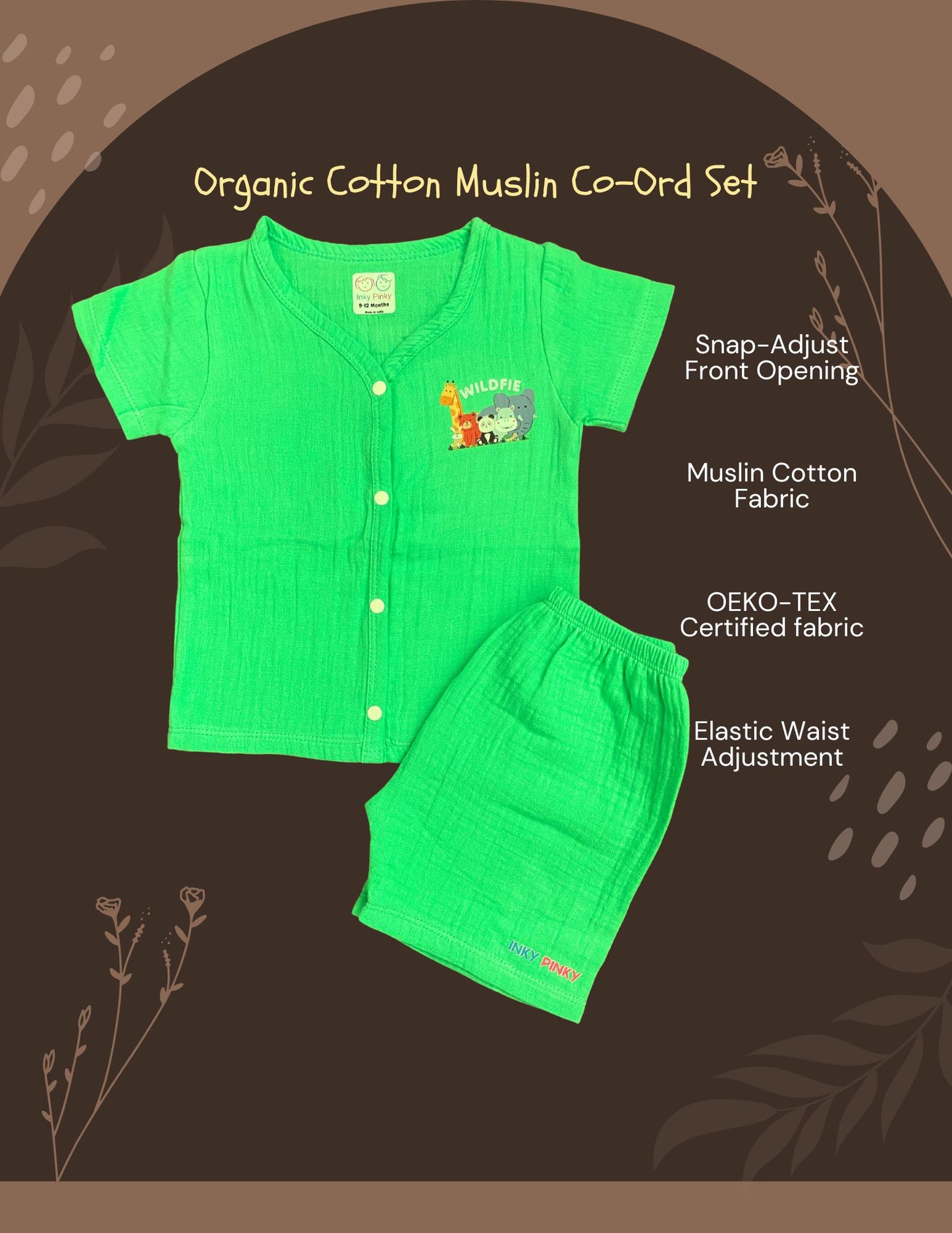 Organic Cotton Unisex Muslin Co-Ord Premium Cotton