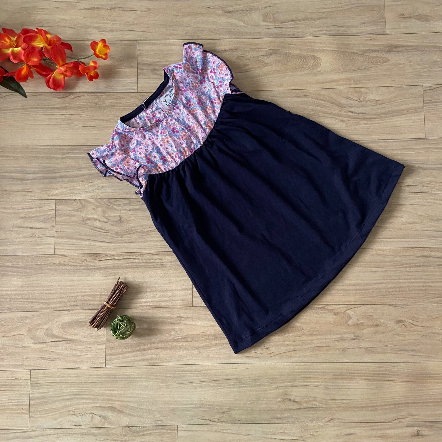 Girls Cotton Trendy Frill Sleeve Frock