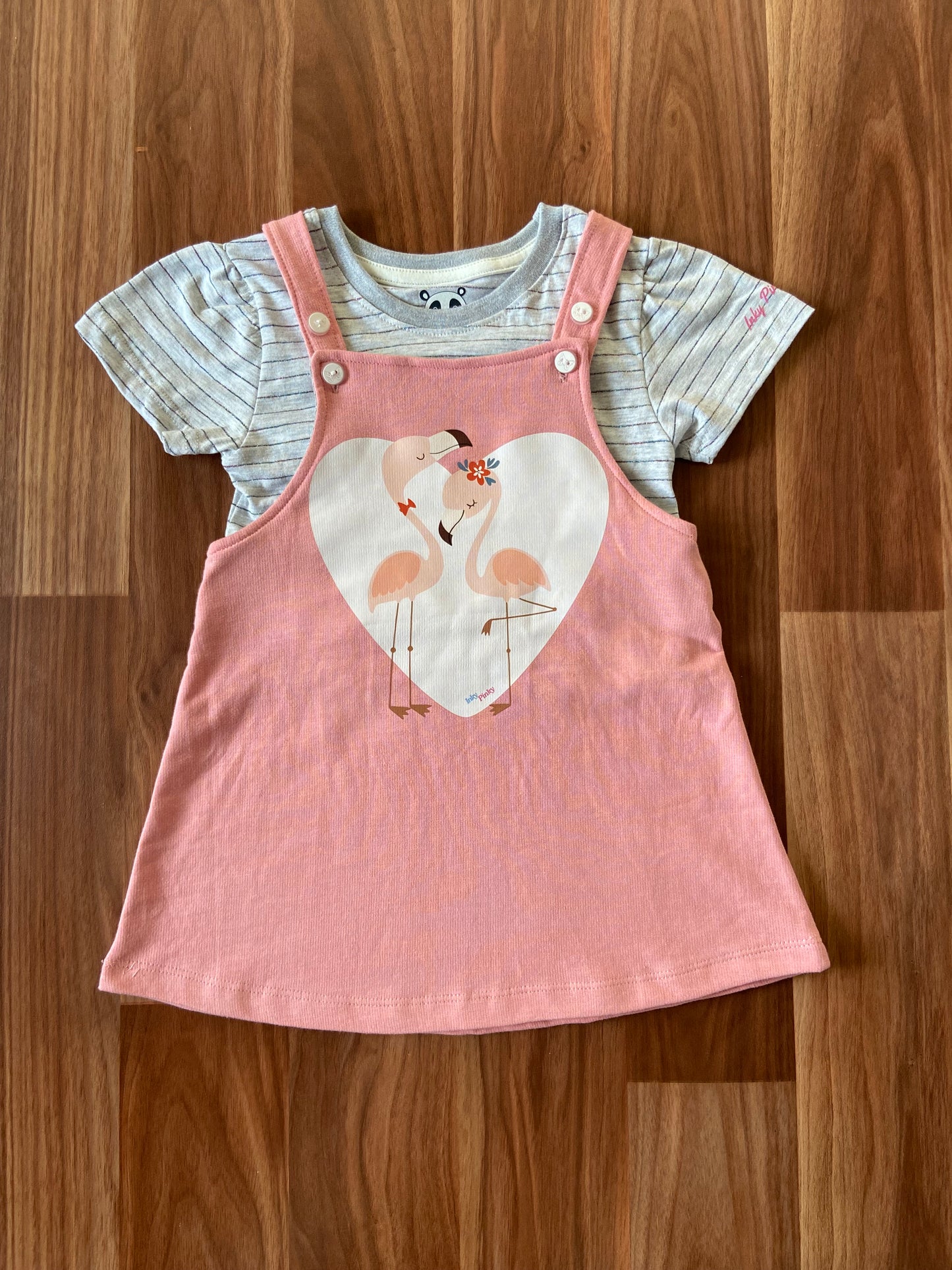 Girl Dress with T-Shirt Set