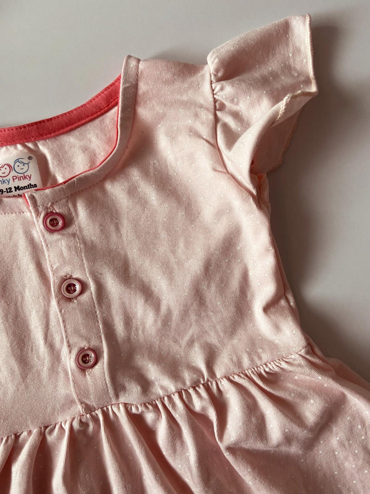 Girls Cotton Frill Sleeve Frock