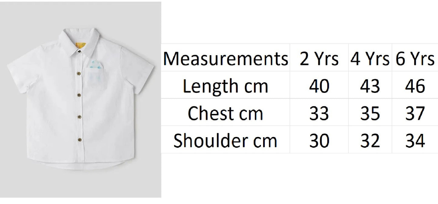 Unisex Kids Cotton Half Sleeve Woven Shirt IP15
