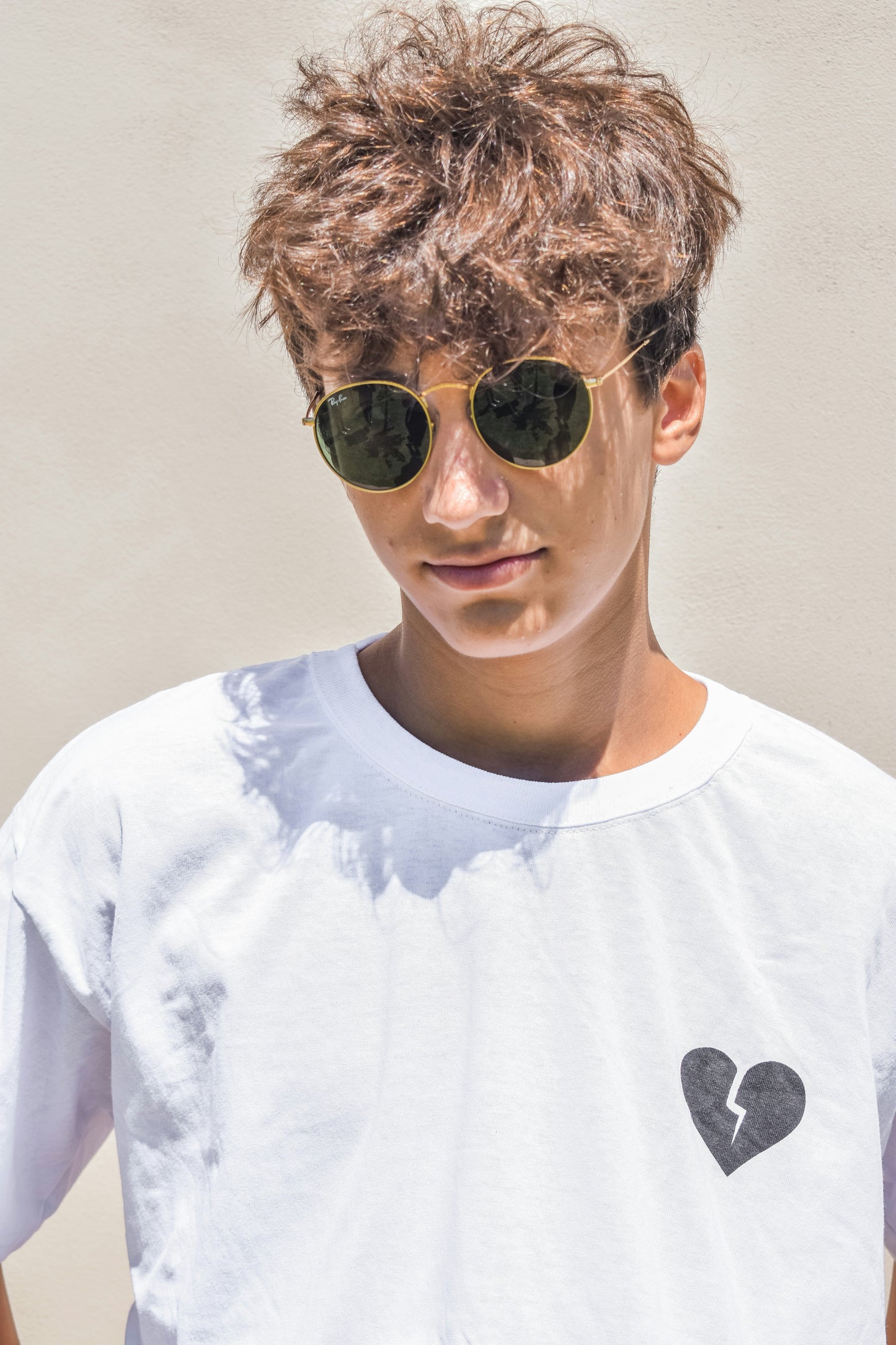 Broken Smile Printed Cotton Round Neck
