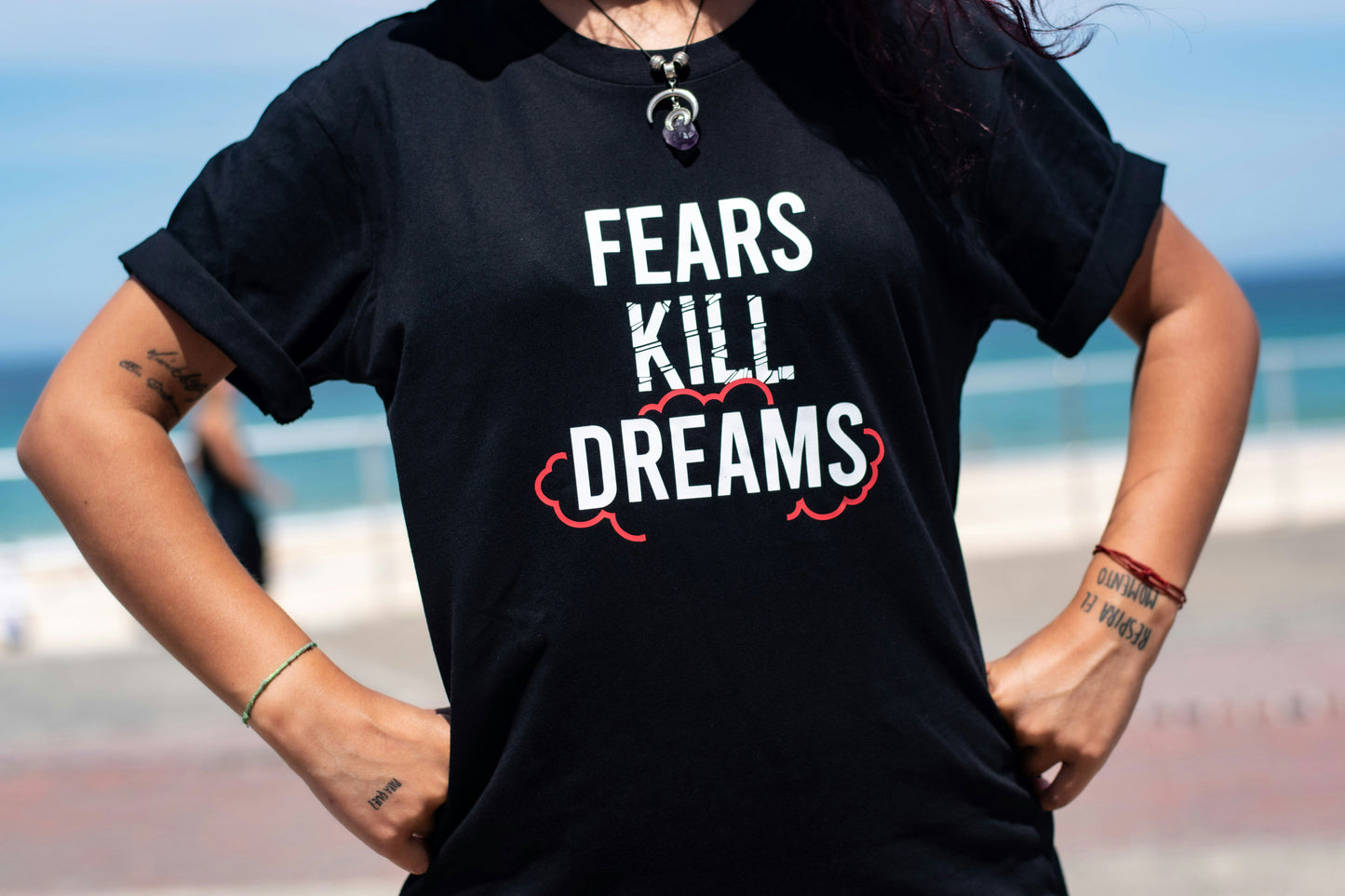Fears Kill Dreams Printed Cotton Long Top