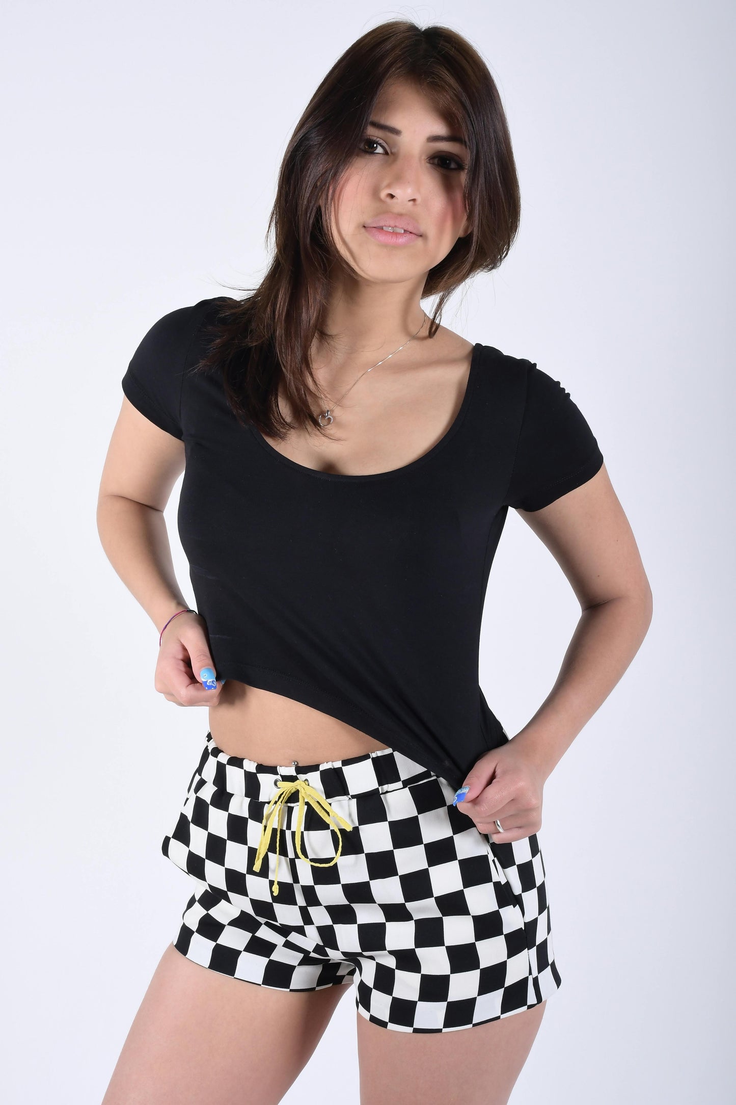 Deep Neck Lycra T-Shirt