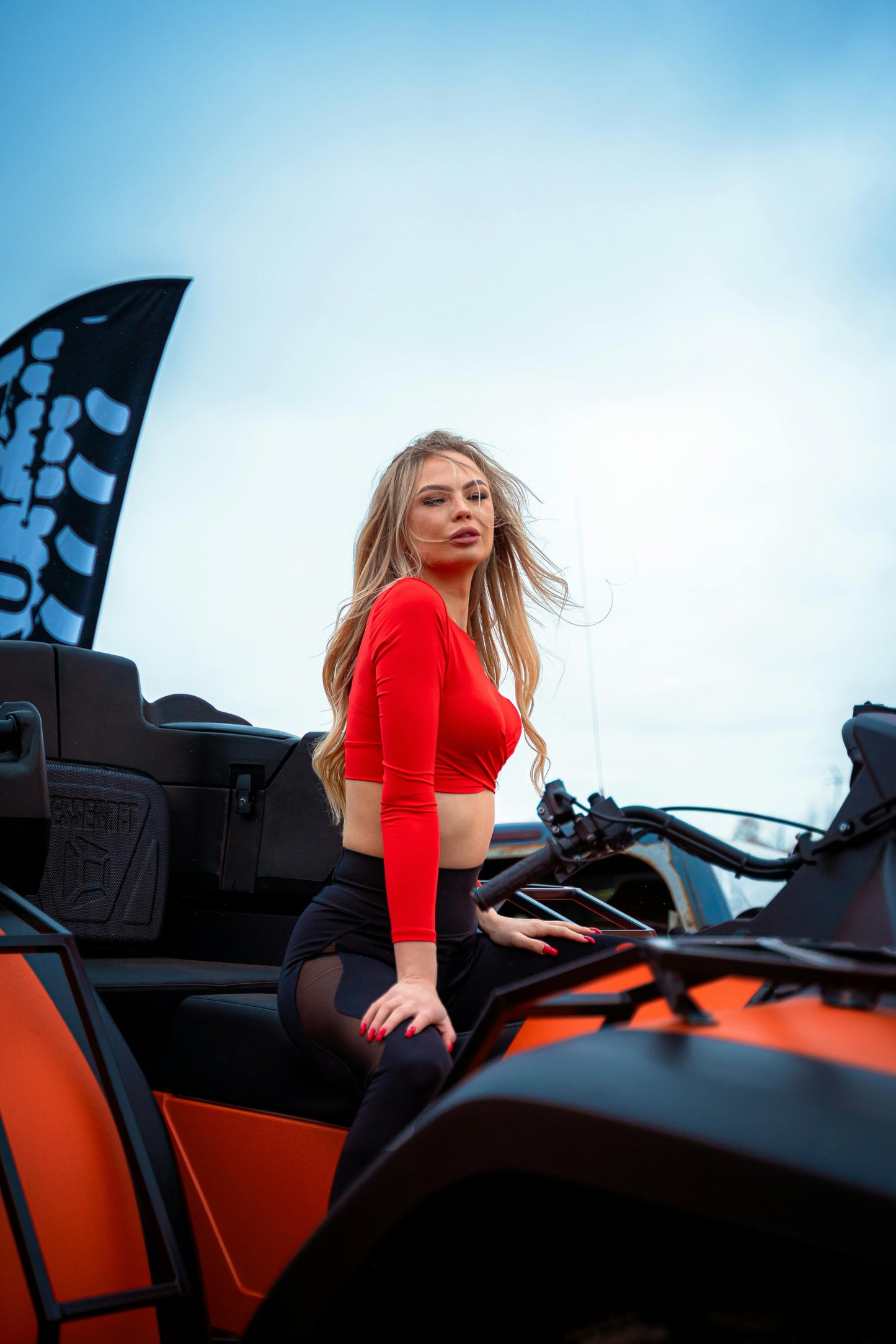 Long sleeve Lycra Fitted Crop Top