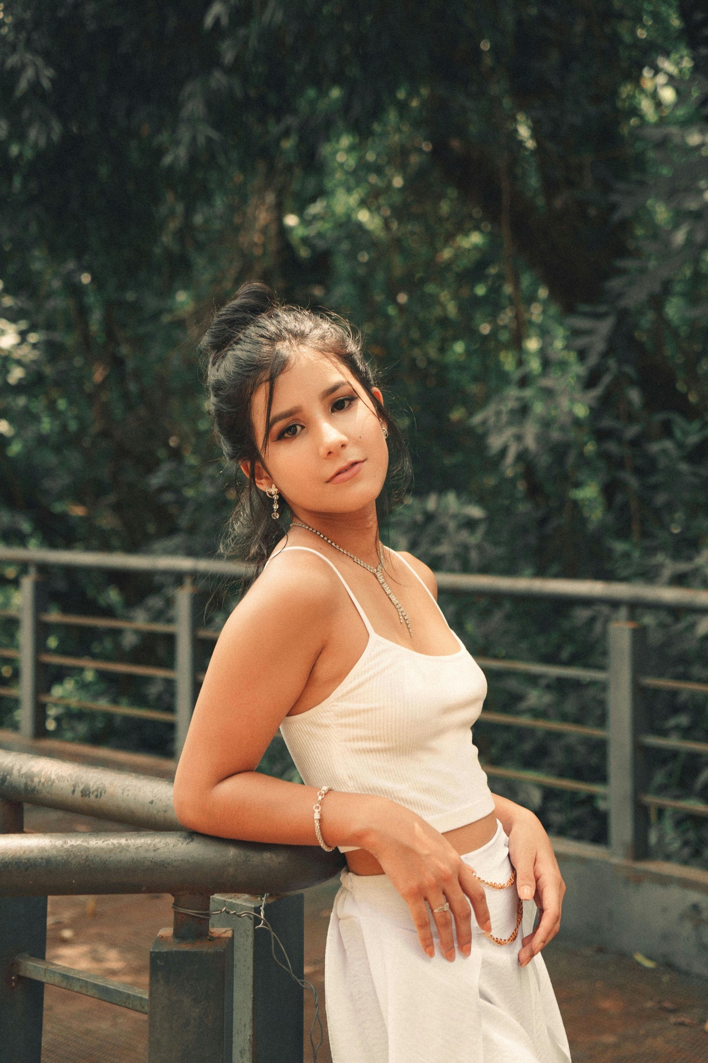 Ribbed Spaghetti Strap Crop Top