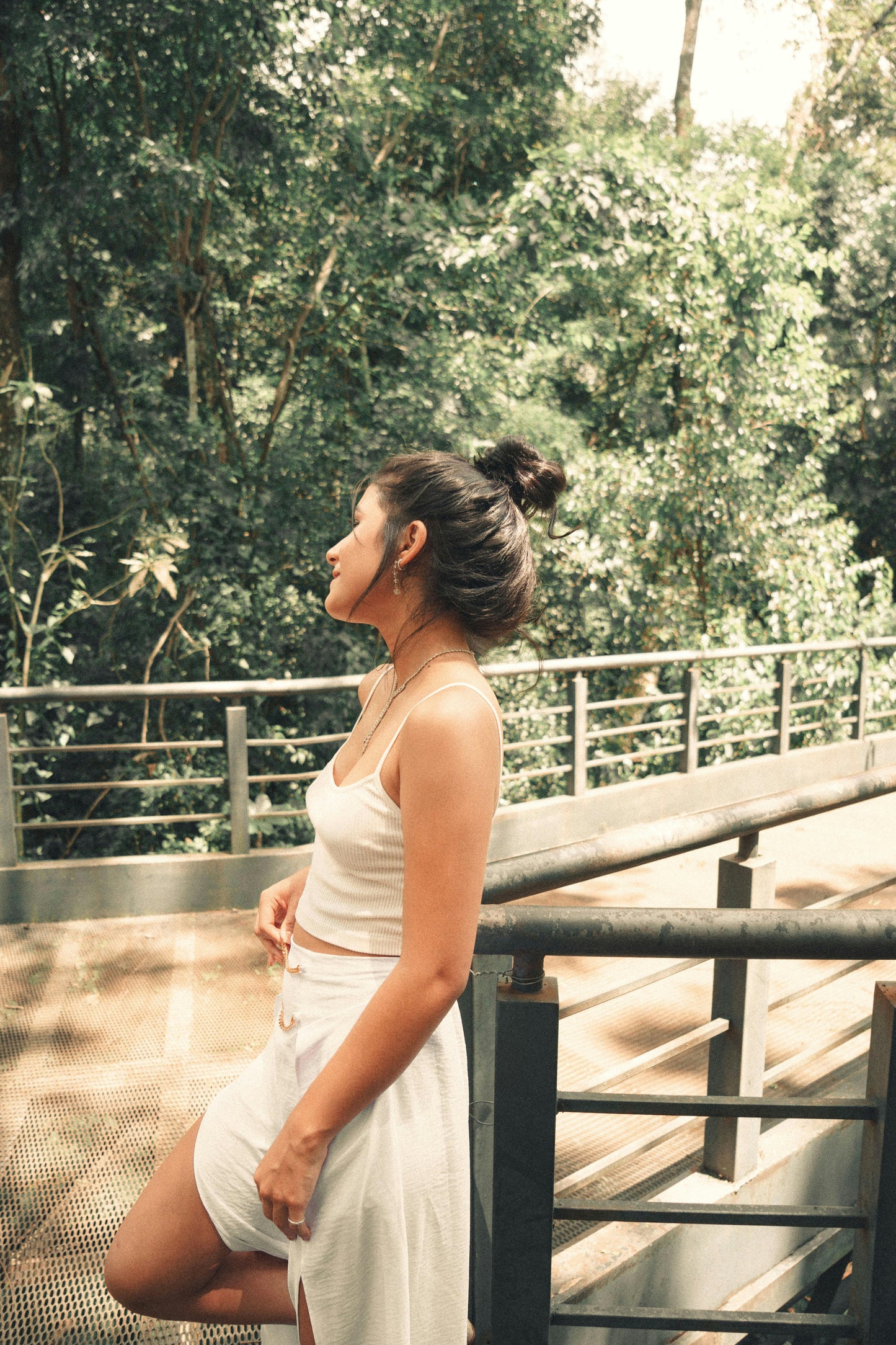 Ribbed Spaghetti Strap Crop Top