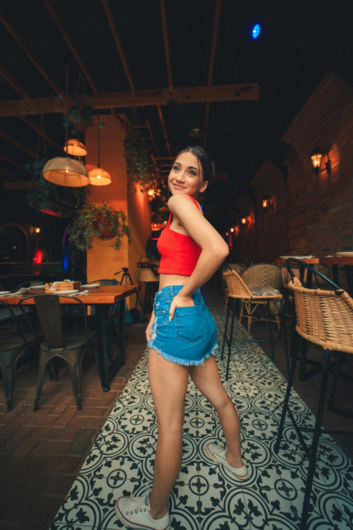 Square Neck Lycra Stretch Crop Top