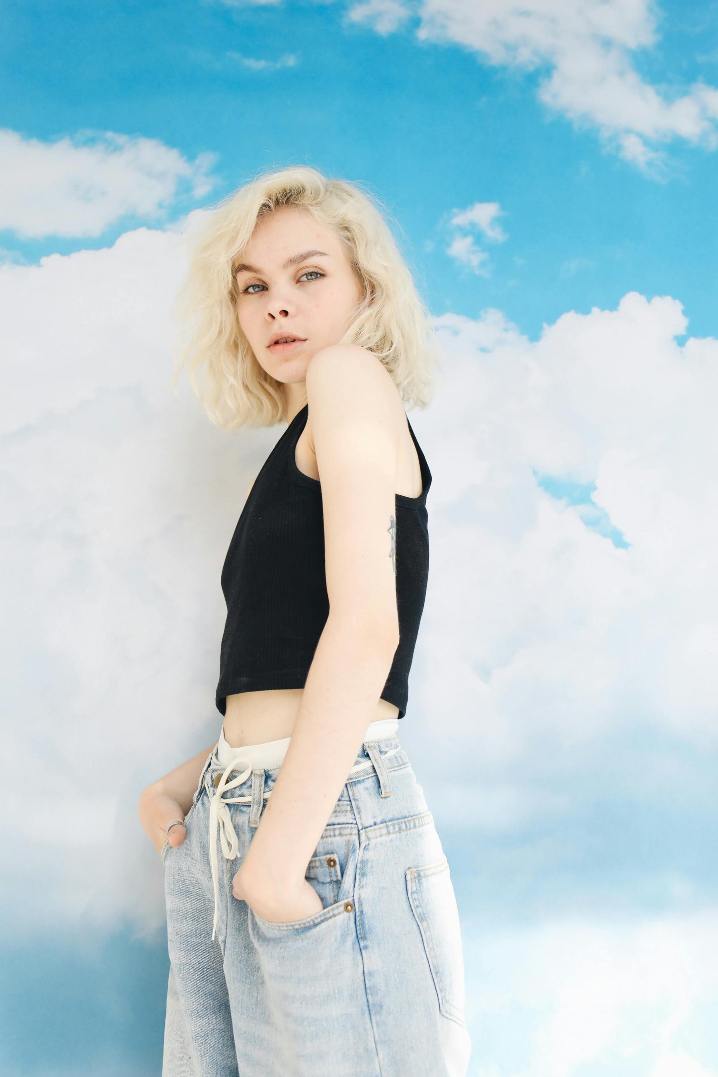 Sleeveless Ribbed Mini Crop Top