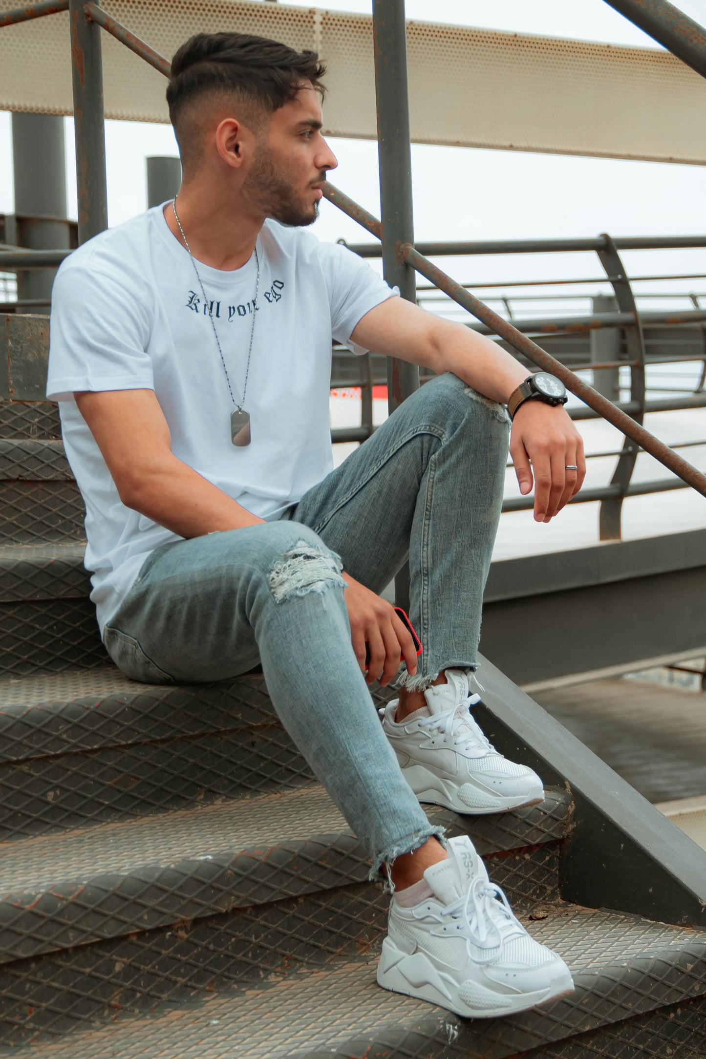 Kill Your Ego - Printed Cotton Round Neck