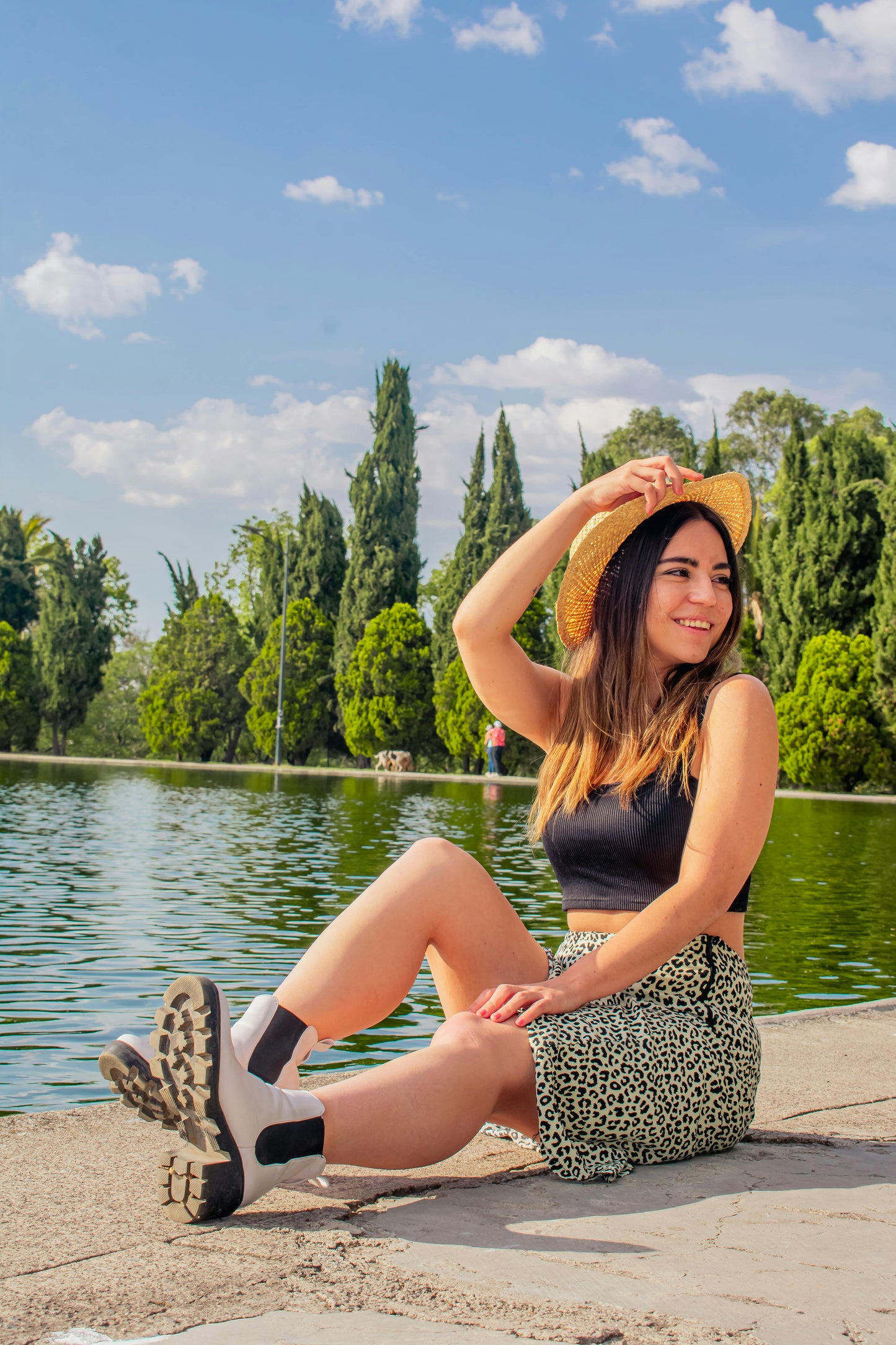 Square Neck Ribbed Crop Top