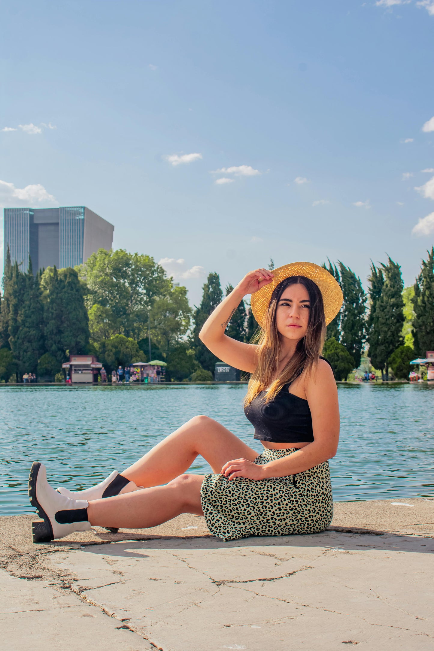 Square Neck Ribbed Crop Top