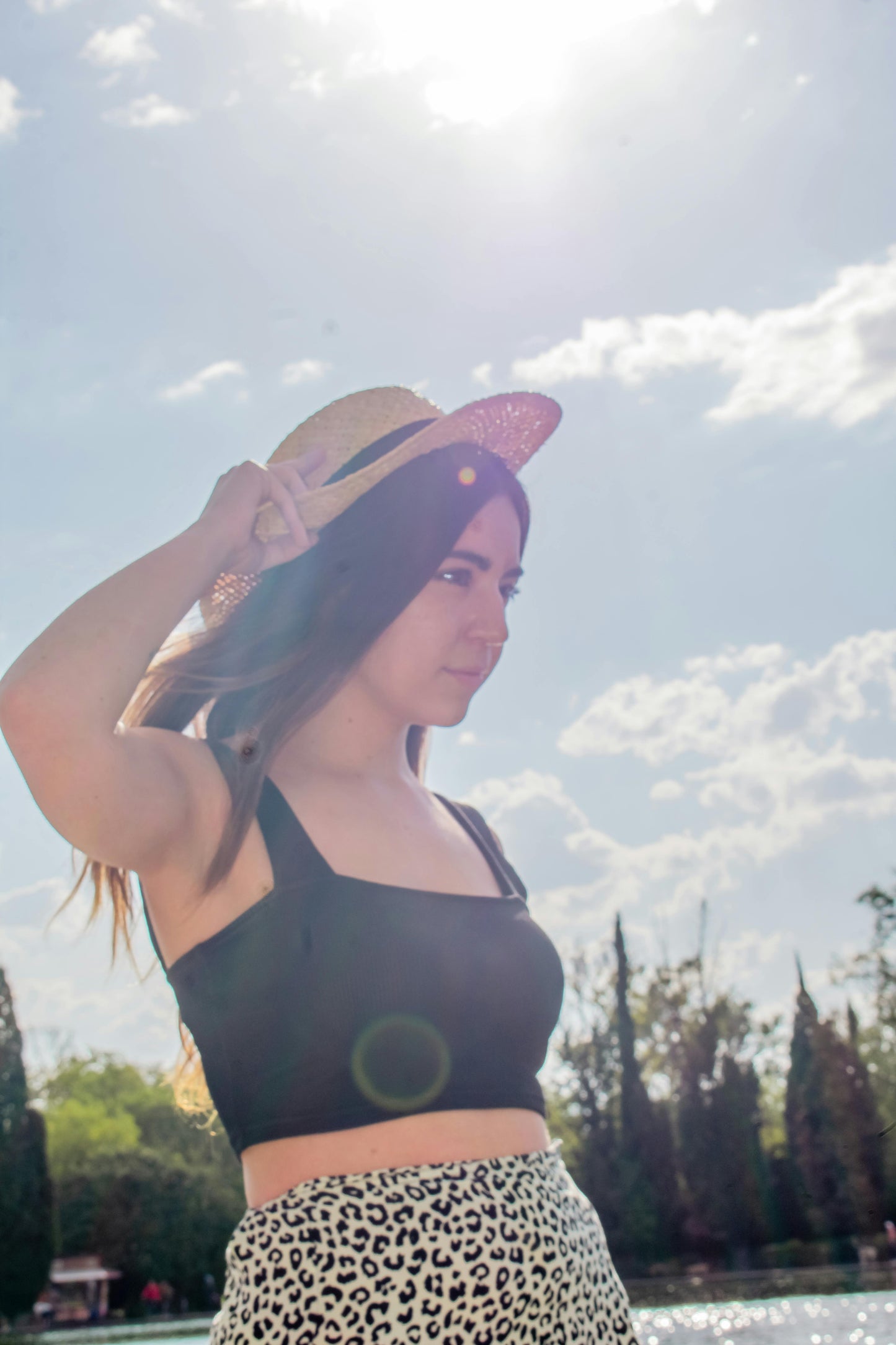Square Neck Ribbed Crop Top