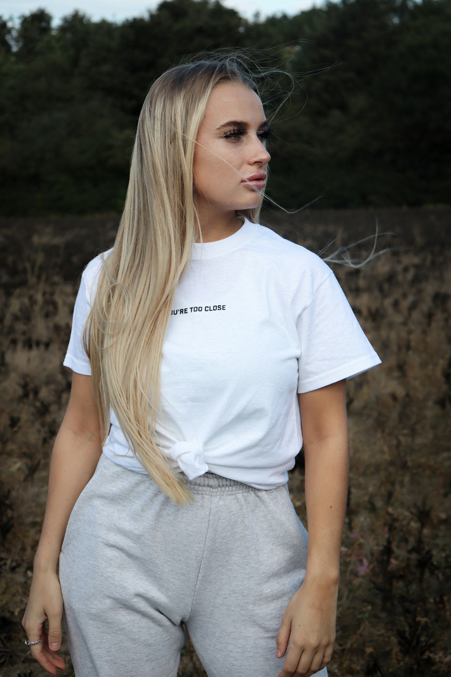 You're too close printed cotton T-shirt