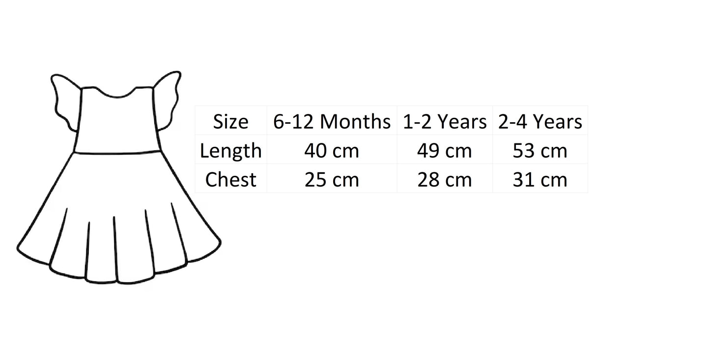 Girls Cotton Trendy Frill Sleeve Frock