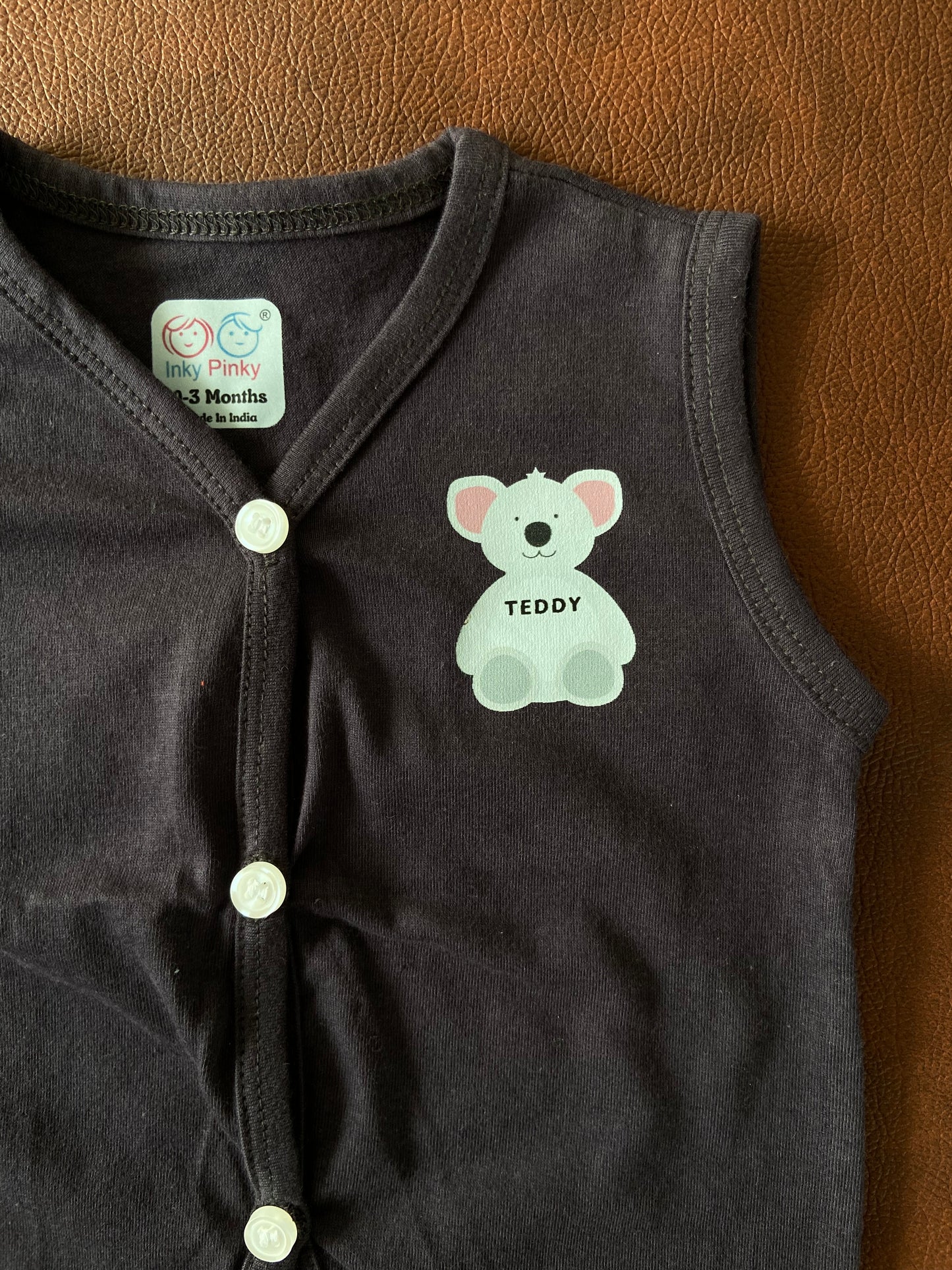 Cotton Printed Sleeveless Jhabla & Shorts Set - IP16