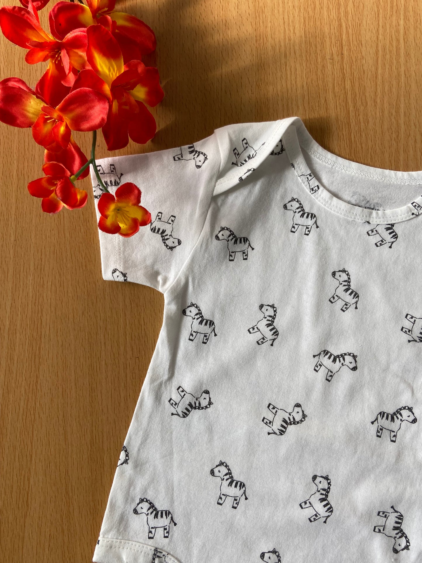 Organic Cotton Unisex Infant Romper with Cute Prints – Half Sleeve IP14