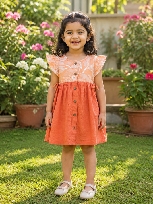 Organic Cotton Girls Woven Frocks IP41