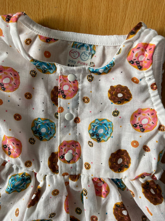 Organic Cotton Muslin Sleeveless Frock