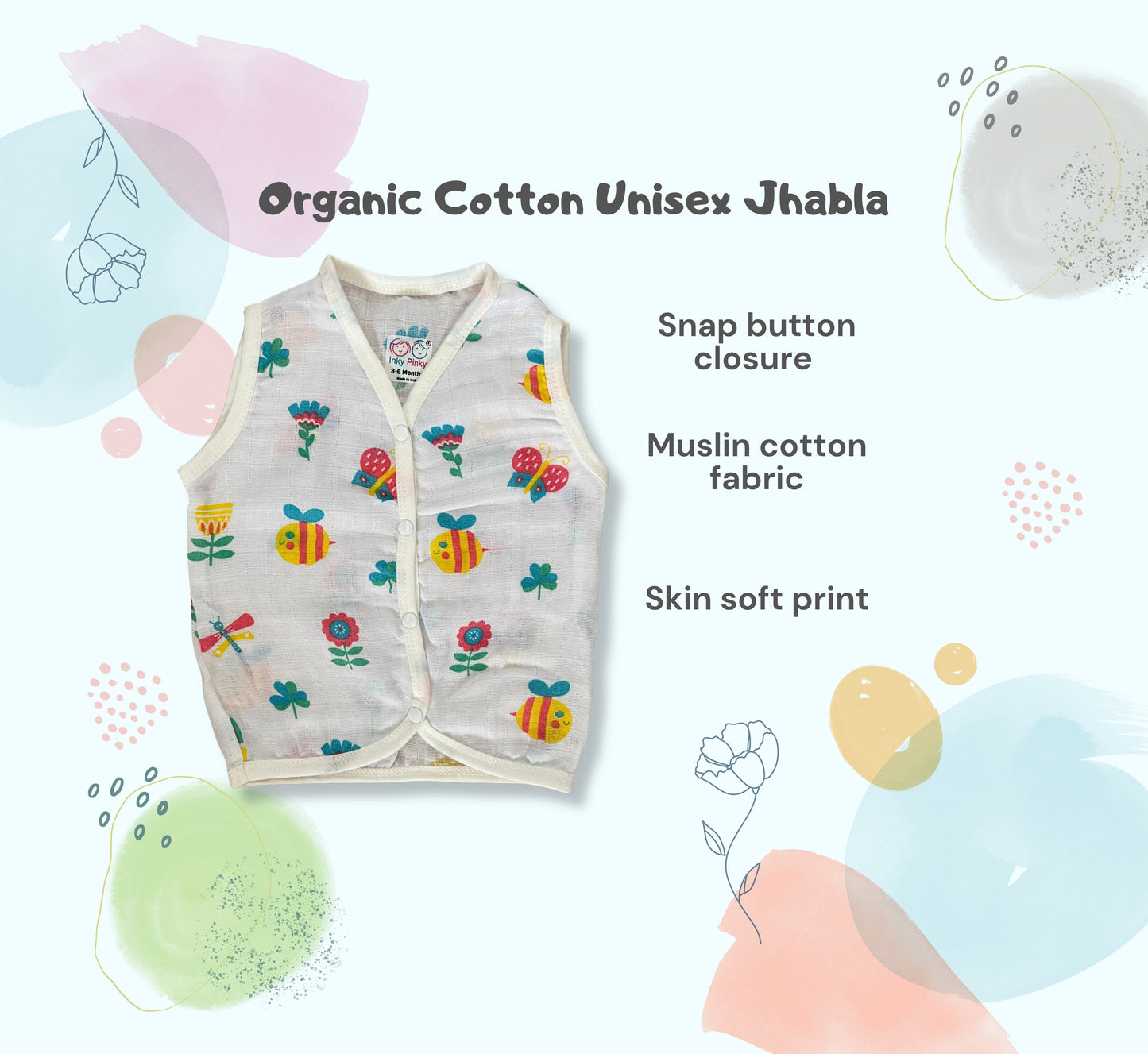Organic Cotton Unisex Muslin Jhabla