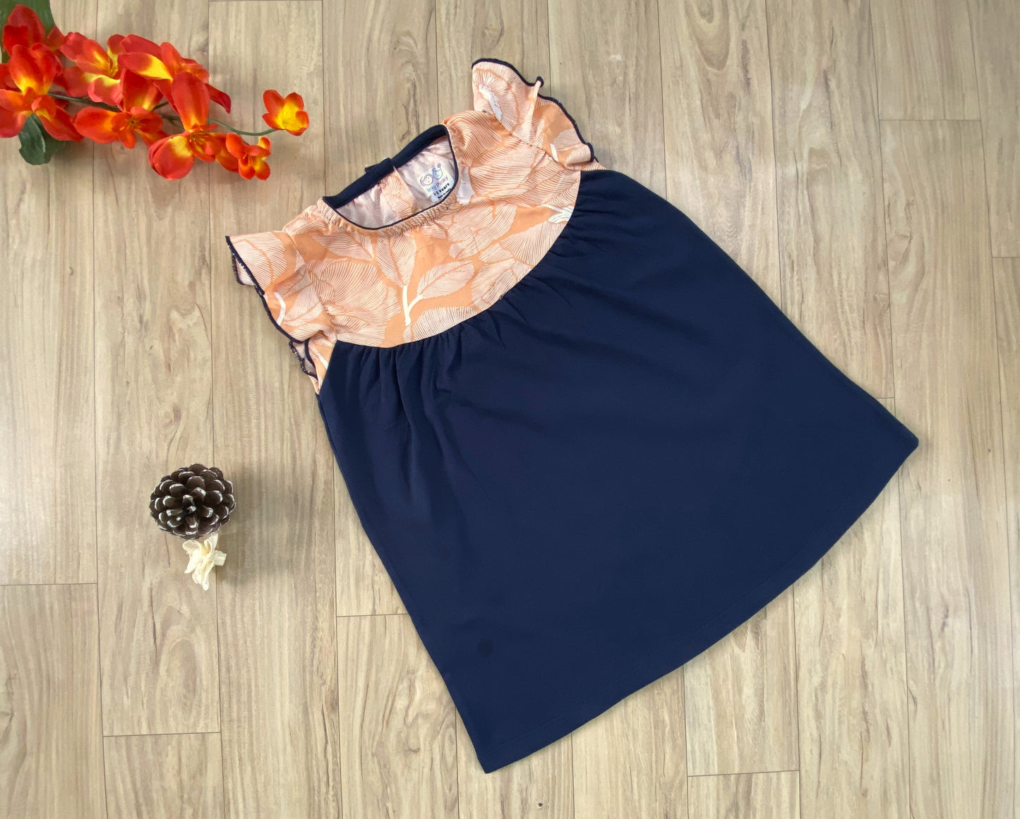 Girls Cotton Trendy Frill Sleeve Frock